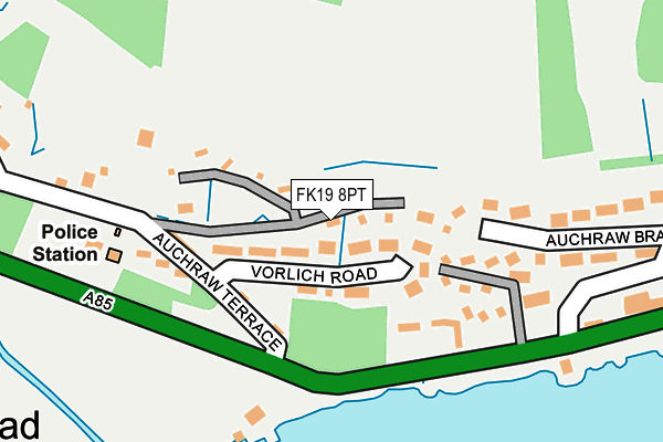 FK19 8PT map - OS OpenMap – Local (Ordnance Survey)