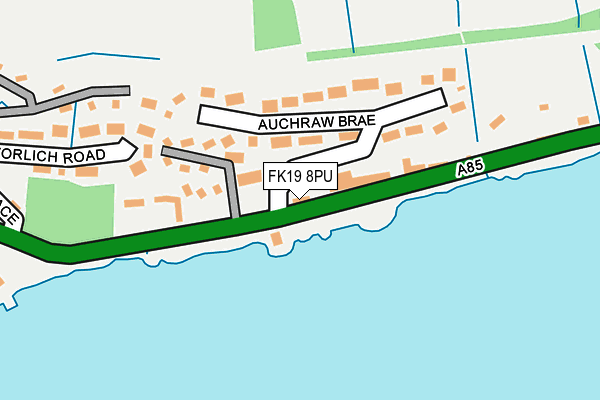 FK19 8PU map - OS OpenMap – Local (Ordnance Survey)