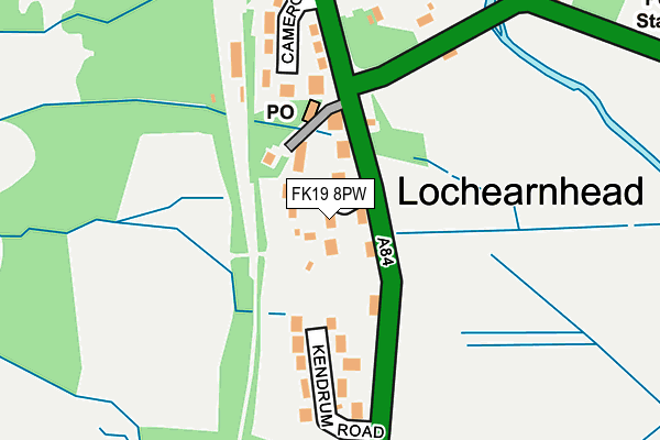 FK19 8PW map - OS OpenMap – Local (Ordnance Survey)