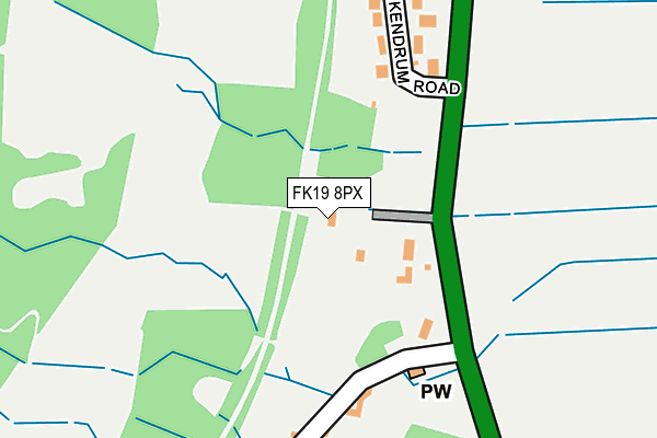 FK19 8PX map - OS OpenMap – Local (Ordnance Survey)