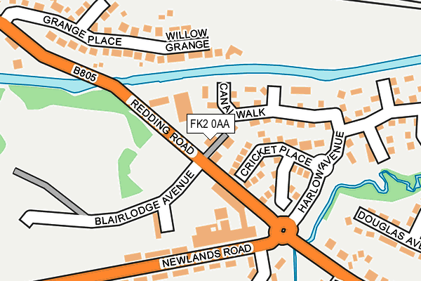 FK2 0AA map - OS OpenMap – Local (Ordnance Survey)