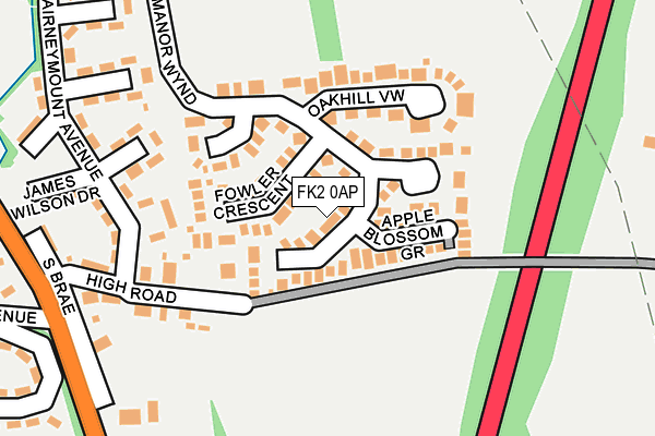 FK2 0AP map - OS OpenMap – Local (Ordnance Survey)
