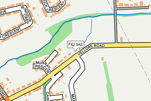 FK2 0AS map - OS OpenMap – Local (Ordnance Survey)