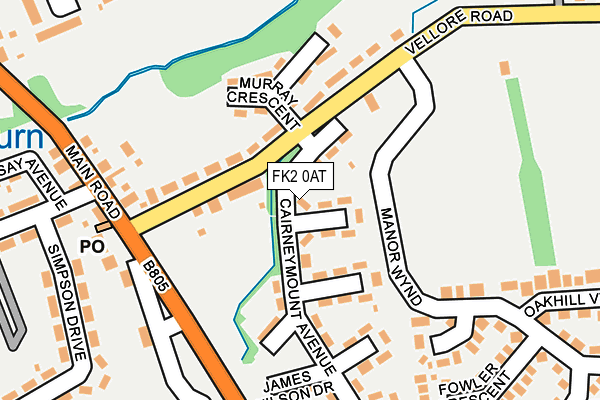 FK2 0AT map - OS OpenMap – Local (Ordnance Survey)