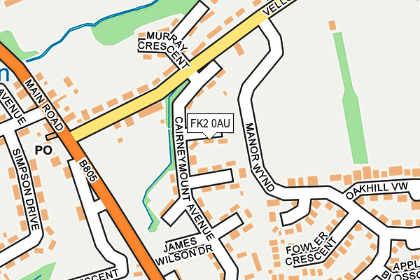FK2 0AU map - OS OpenMap – Local (Ordnance Survey)