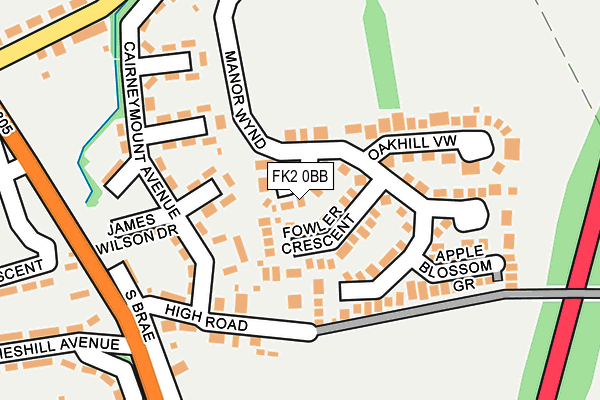 FK2 0BB map - OS OpenMap – Local (Ordnance Survey)