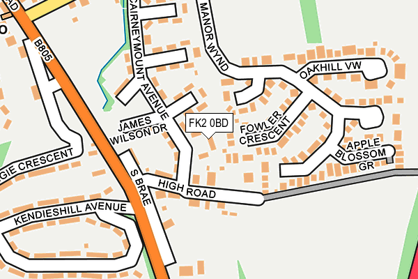 FK2 0BD map - OS OpenMap – Local (Ordnance Survey)