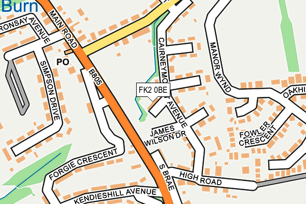 FK2 0BE map - OS OpenMap – Local (Ordnance Survey)