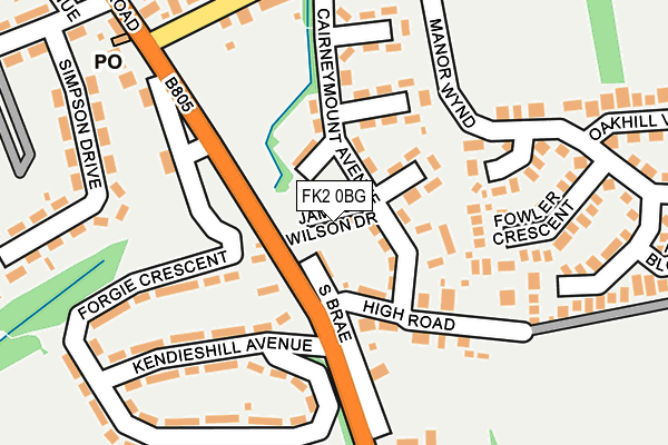 FK2 0BG map - OS OpenMap – Local (Ordnance Survey)