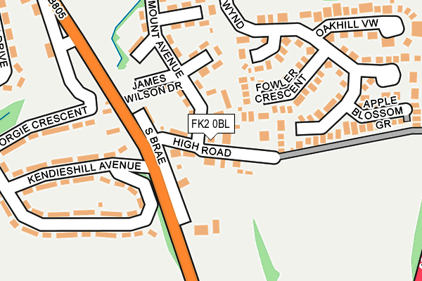 FK2 0BL map - OS OpenMap – Local (Ordnance Survey)