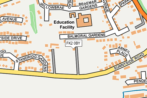 FK2 0BY map - OS OpenMap – Local (Ordnance Survey)