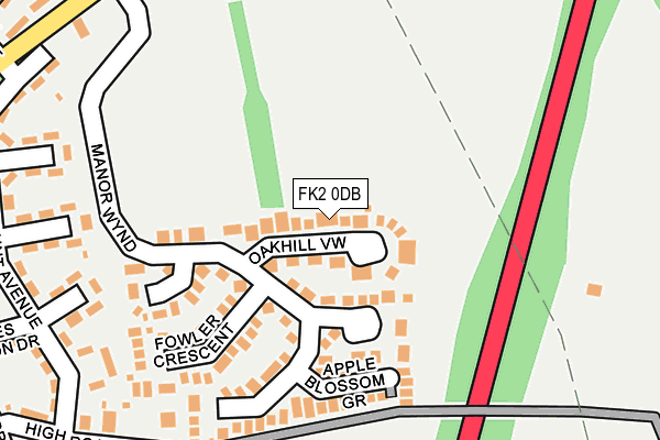 FK2 0DB map - OS OpenMap – Local (Ordnance Survey)