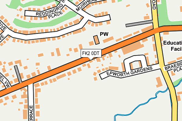 FK2 0DT map - OS OpenMap – Local (Ordnance Survey)
