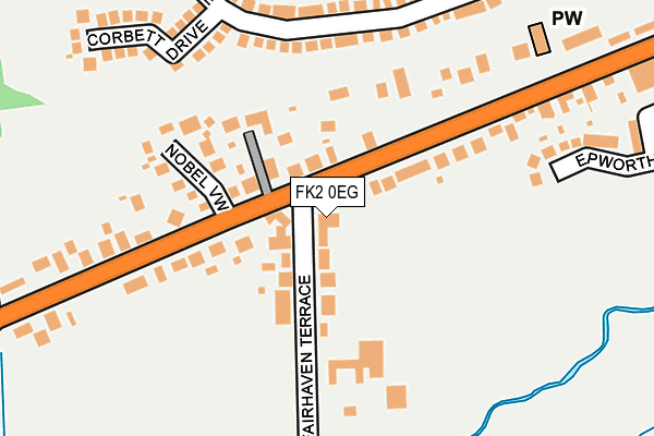 FK2 0EG map - OS OpenMap – Local (Ordnance Survey)