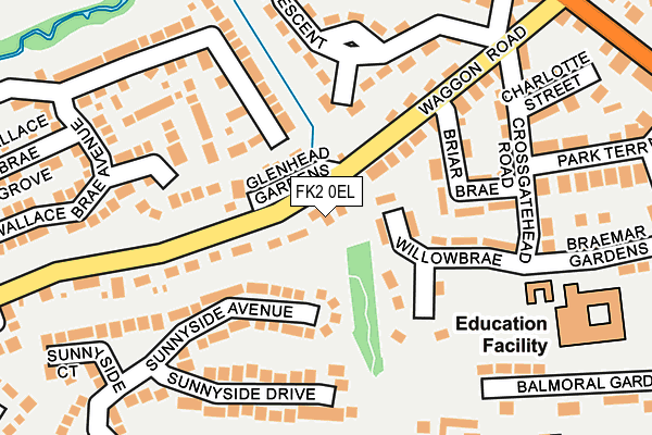 FK2 0EL map - OS OpenMap – Local (Ordnance Survey)