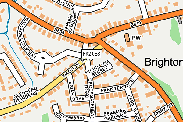 FK2 0ES map - OS OpenMap – Local (Ordnance Survey)