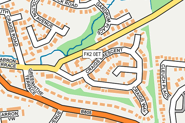 FK2 0ET map - OS OpenMap – Local (Ordnance Survey)