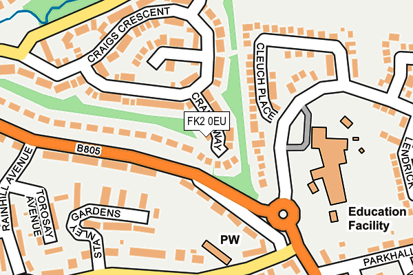 FK2 0EU map - OS OpenMap – Local (Ordnance Survey)