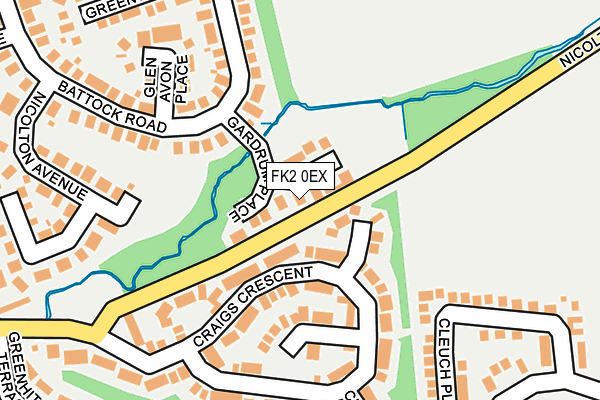FK2 0EX map - OS OpenMap – Local (Ordnance Survey)