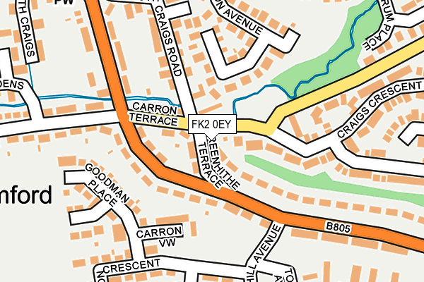 FK2 0EY map - OS OpenMap – Local (Ordnance Survey)