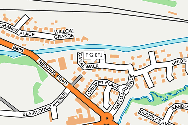 FK2 0FJ map - OS OpenMap – Local (Ordnance Survey)
