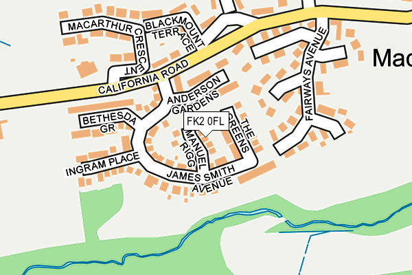 FK2 0FL map - OS OpenMap – Local (Ordnance Survey)
