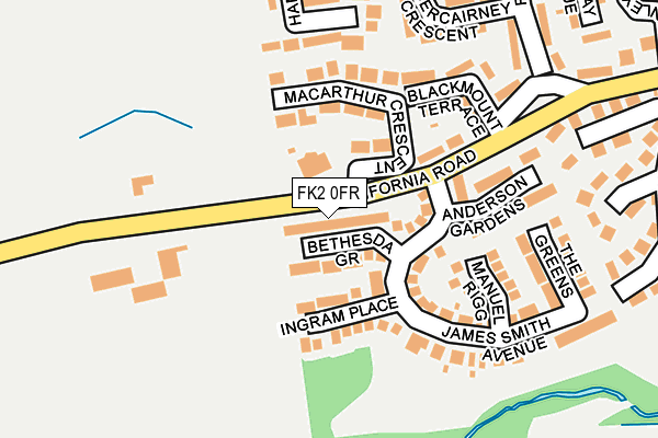 FK2 0FR map - OS OpenMap – Local (Ordnance Survey)