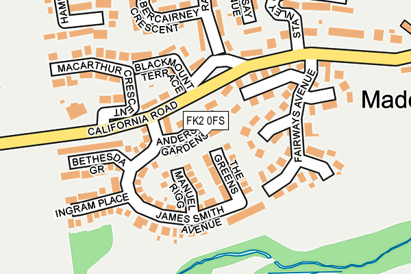 FK2 0FS map - OS OpenMap – Local (Ordnance Survey)