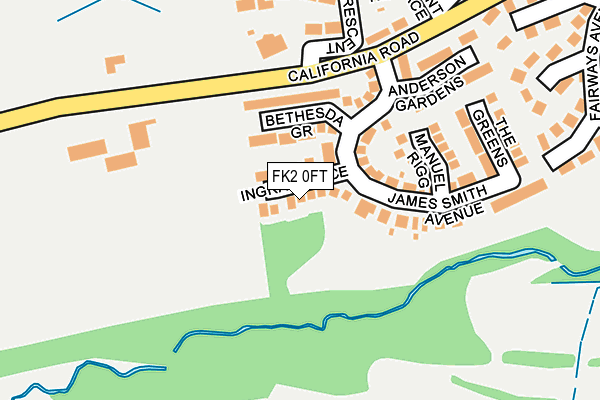 FK2 0FT map - OS OpenMap – Local (Ordnance Survey)