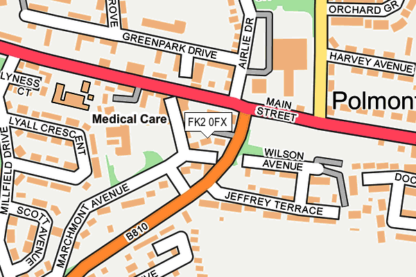 FK2 0FX map - OS OpenMap – Local (Ordnance Survey)