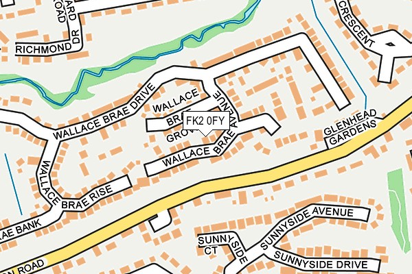 FK2 0FY map - OS OpenMap – Local (Ordnance Survey)