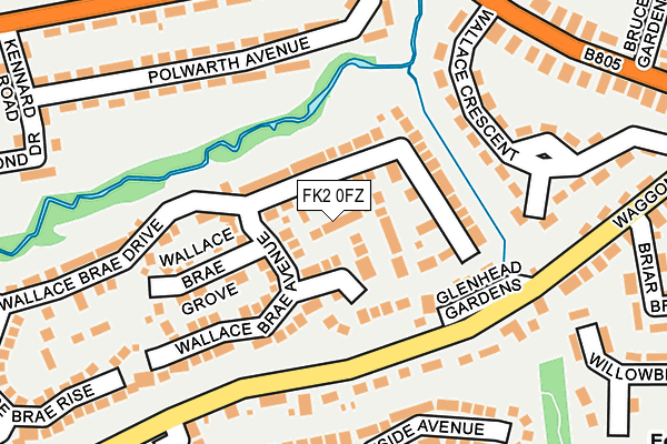 FK2 0FZ map - OS OpenMap – Local (Ordnance Survey)