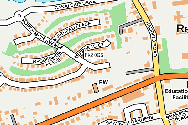 FK2 0GS map - OS OpenMap – Local (Ordnance Survey)