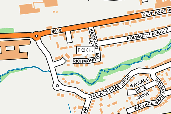 FK2 0HJ map - OS OpenMap – Local (Ordnance Survey)