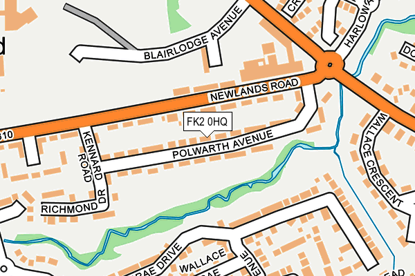 FK2 0HQ map - OS OpenMap – Local (Ordnance Survey)