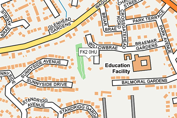 FK2 0HU map - OS OpenMap – Local (Ordnance Survey)