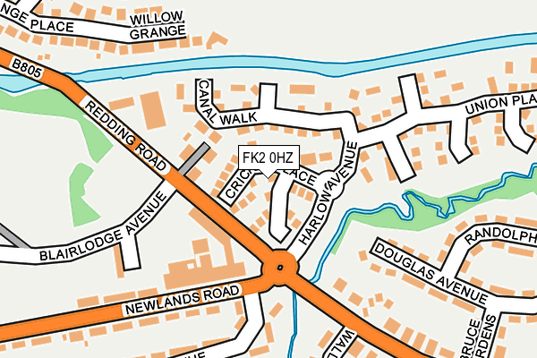 FK2 0HZ map - OS OpenMap – Local (Ordnance Survey)