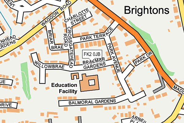 FK2 0JB map - OS OpenMap – Local (Ordnance Survey)
