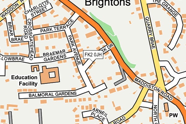 FK2 0JH map - OS OpenMap – Local (Ordnance Survey)