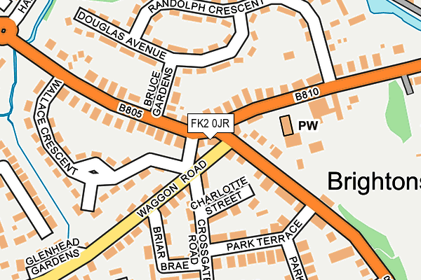 FK2 0JR map - OS OpenMap – Local (Ordnance Survey)