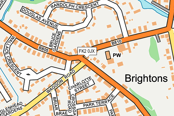FK2 0JX map - OS OpenMap – Local (Ordnance Survey)
