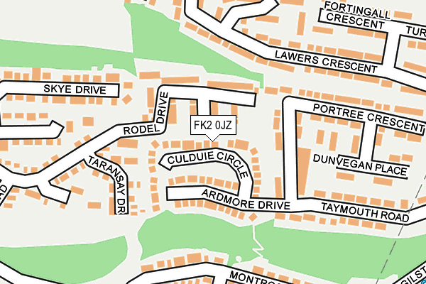 FK2 0JZ map - OS OpenMap – Local (Ordnance Survey)