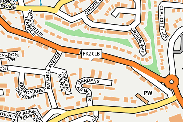 FK2 0LB map - OS OpenMap – Local (Ordnance Survey)