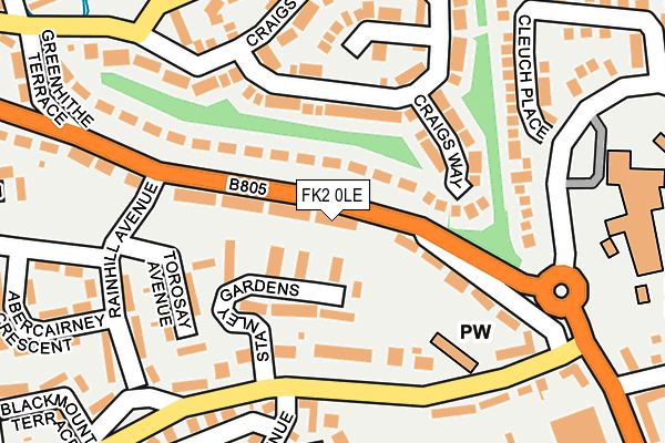 FK2 0LE map - OS OpenMap – Local (Ordnance Survey)