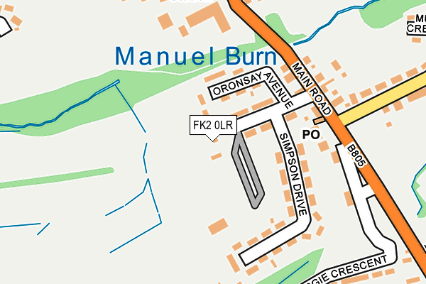 FK2 0LR map - OS OpenMap – Local (Ordnance Survey)