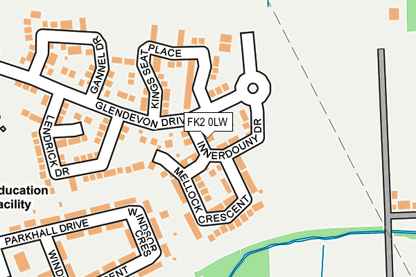 FK2 0LW map - OS OpenMap – Local (Ordnance Survey)