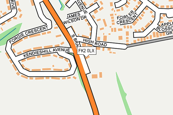 FK2 0LX map - OS OpenMap – Local (Ordnance Survey)