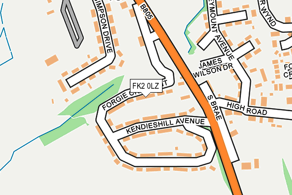 FK2 0LZ map - OS OpenMap – Local (Ordnance Survey)