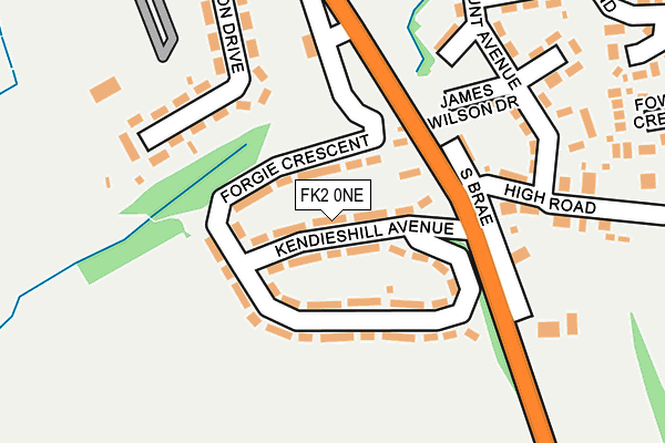 FK2 0NE map - OS OpenMap – Local (Ordnance Survey)