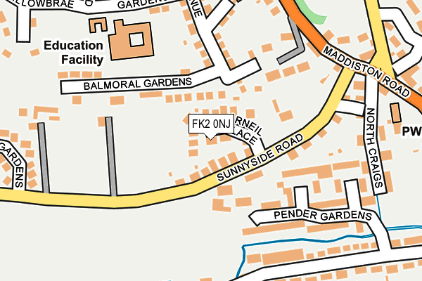 FK2 0NJ map - OS OpenMap – Local (Ordnance Survey)